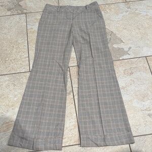 Bebe Gray and Orange Plaid Trousers Size 4